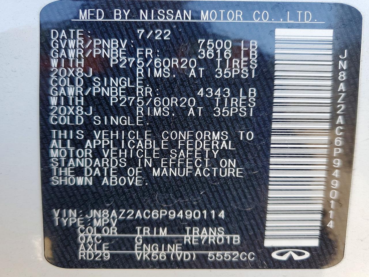 2023 Infiniti Qx80 Luxe