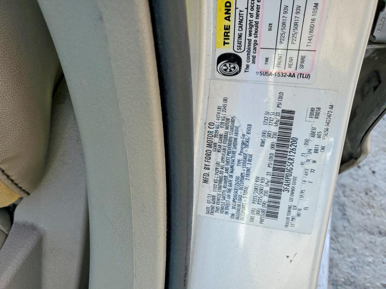 2012 Ford Fusion sel