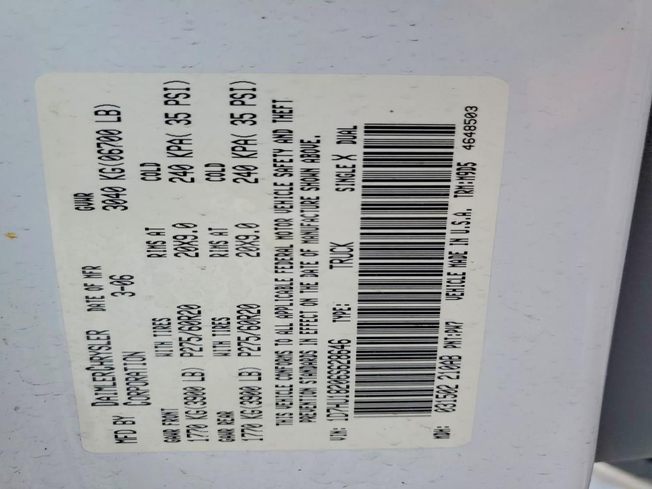 2006 Dodge Ram 1500 st