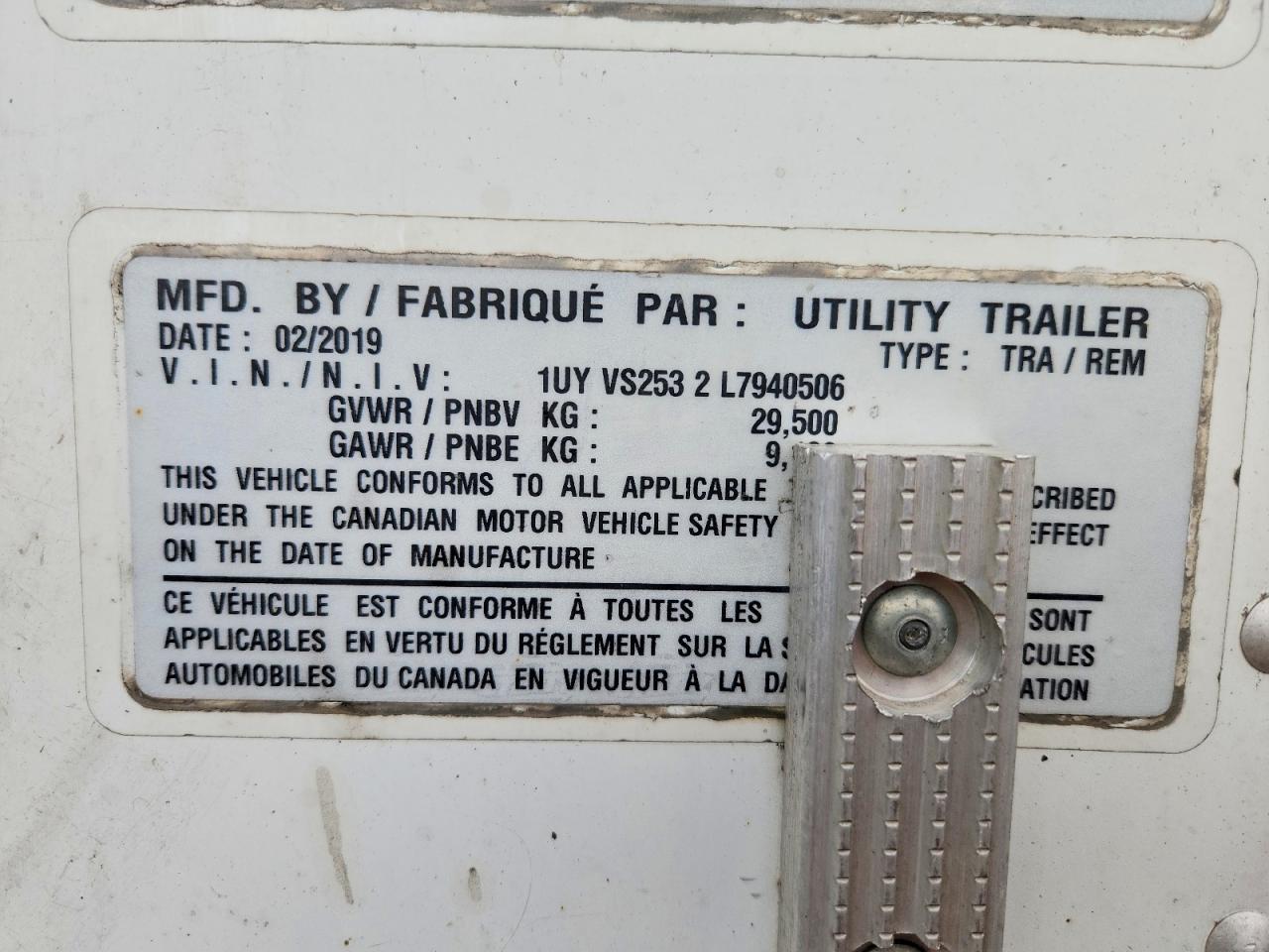 2020 Utility DRY Van Trailer