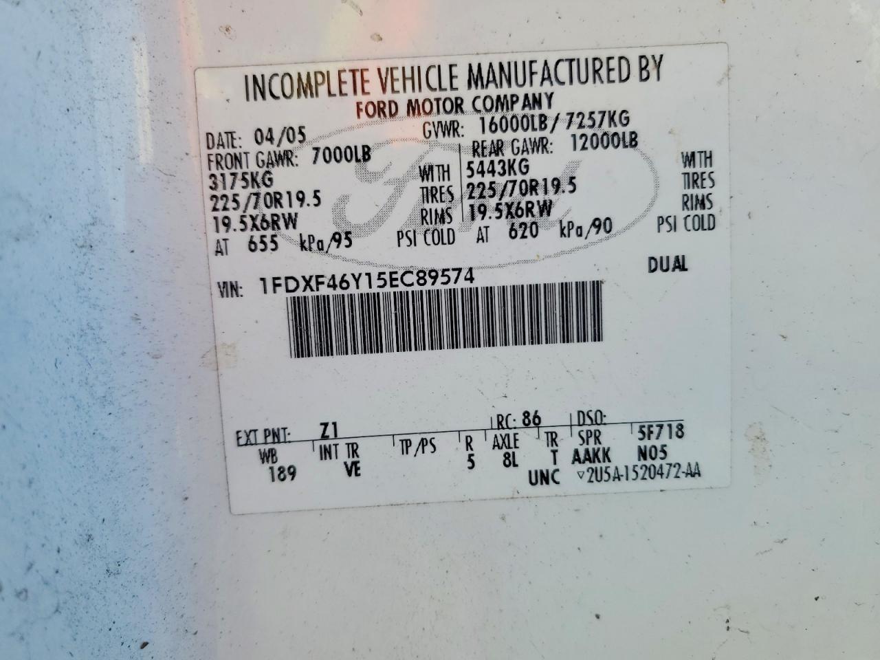2005 Ford F450 Super Duty