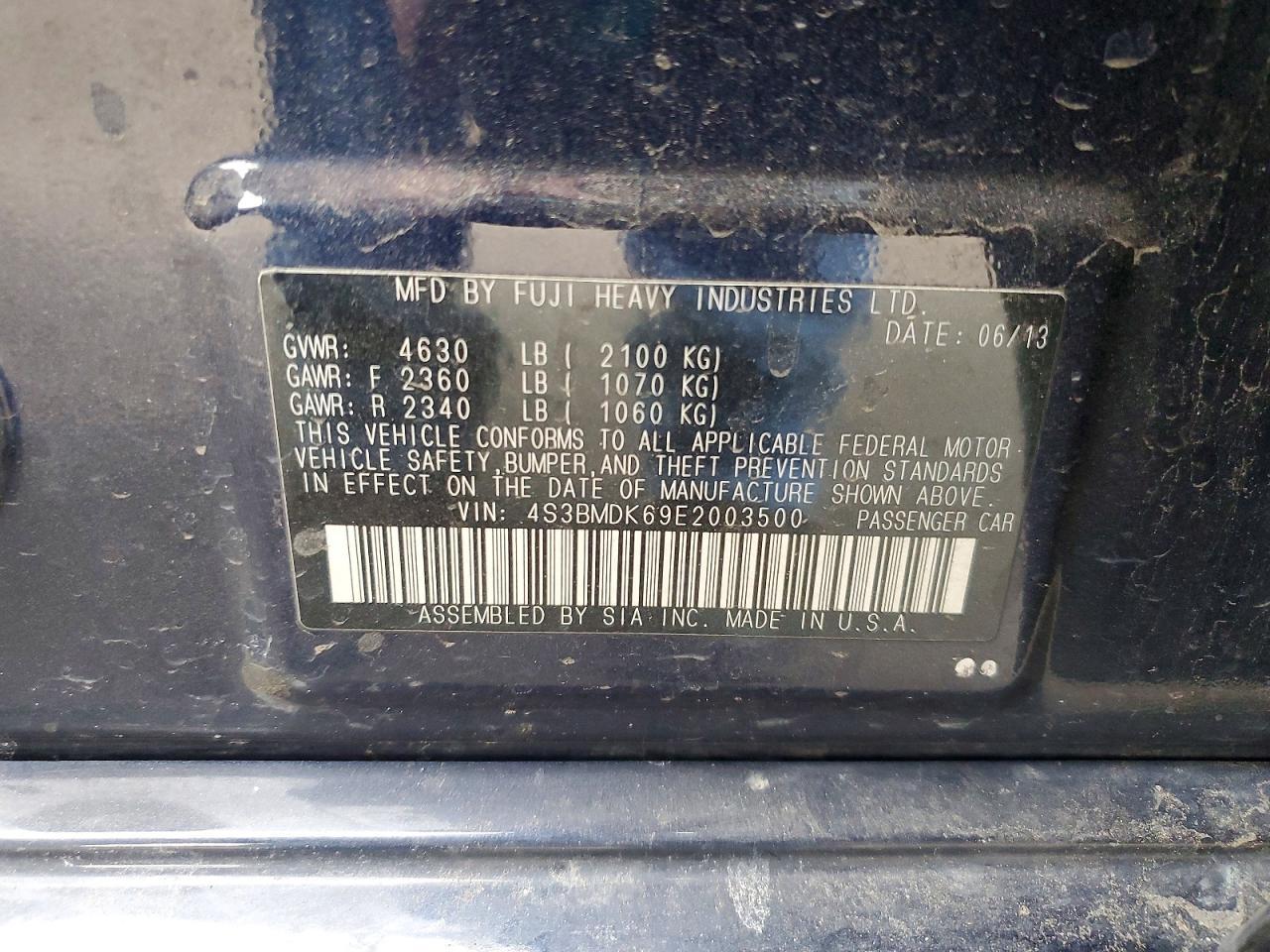2014 Subaru Legacy 3.6r Limited