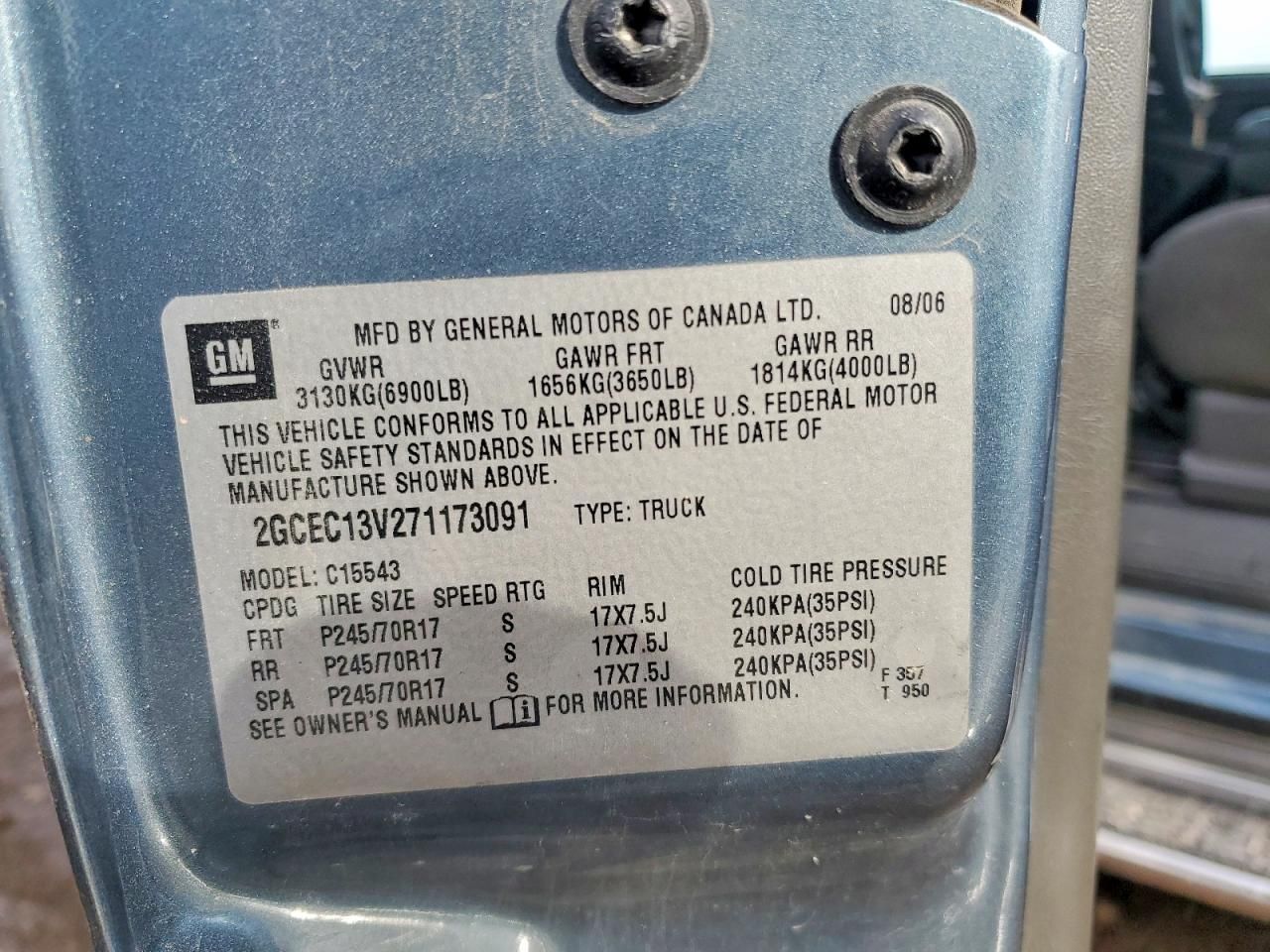 2007 Chevrolet Silverado C1500 Classic Crew cab