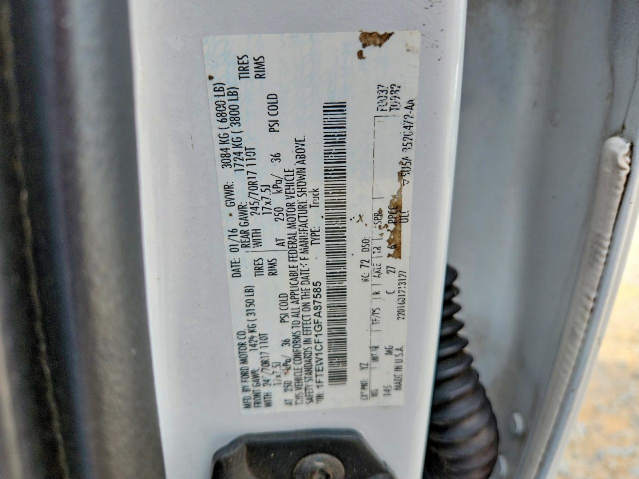 2016 Ford F150 Supercrew