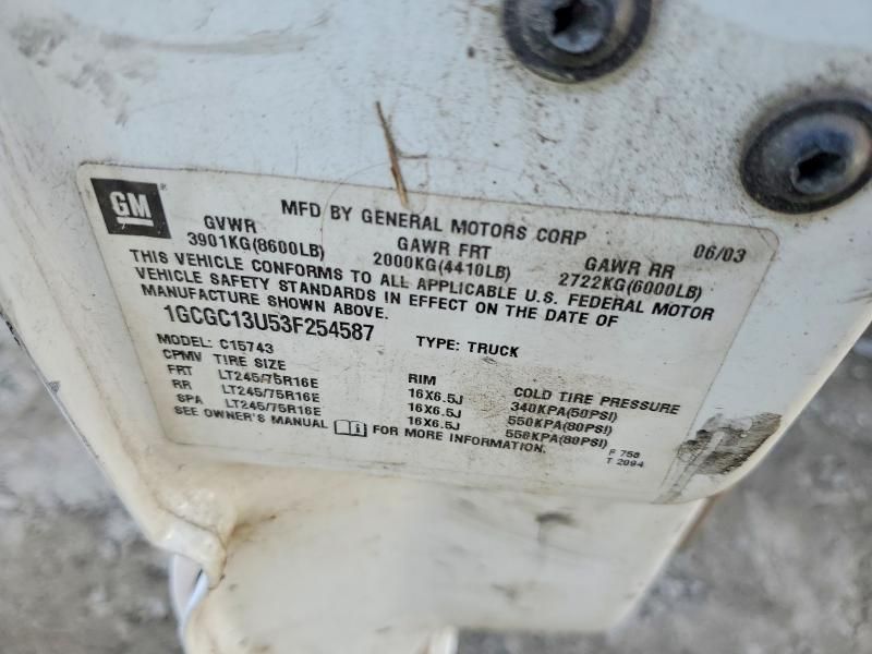 2003 Chevrolet Silverado C1500 Heavy Duty