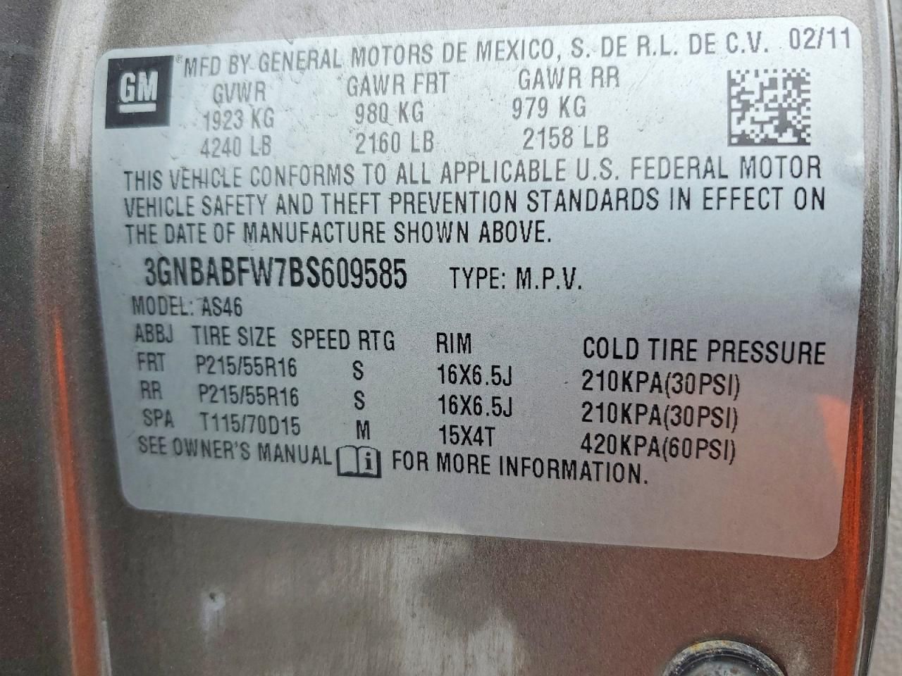 2011 Chevrolet Hhr lt