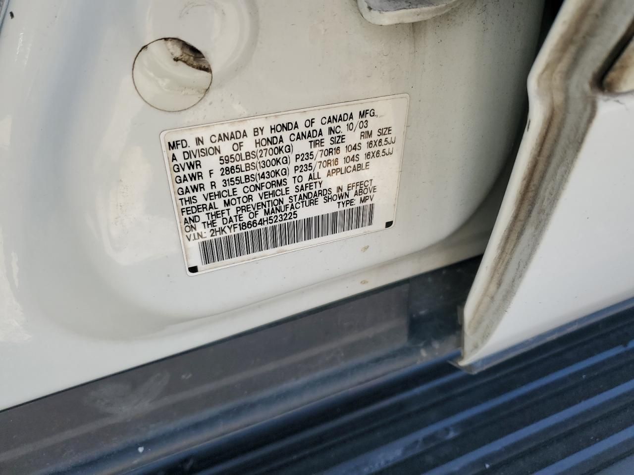 2004 Honda Pilot exl