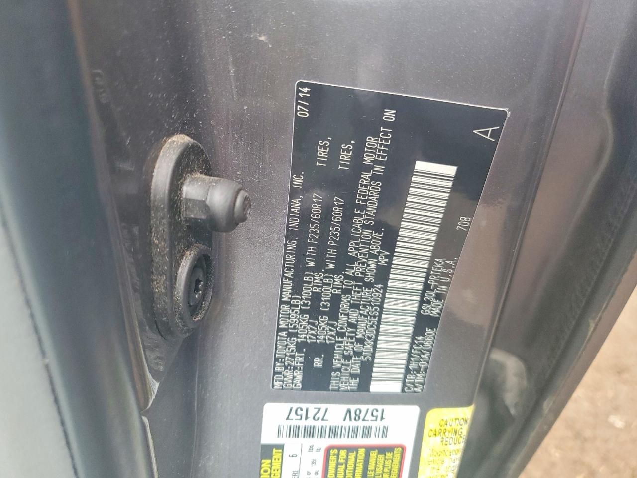 2014 Toyota Sienna le 8-passenger