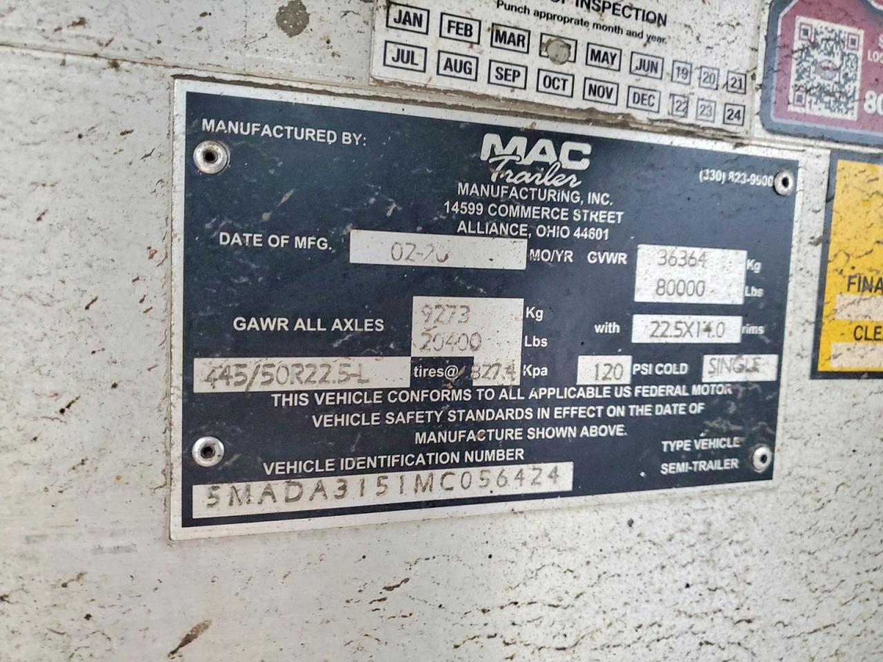 2021 MAC 2021 Mjuv Unknown-END Dump Trailer