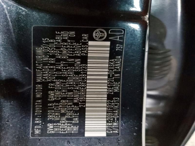 2015 Toyota Corolla l