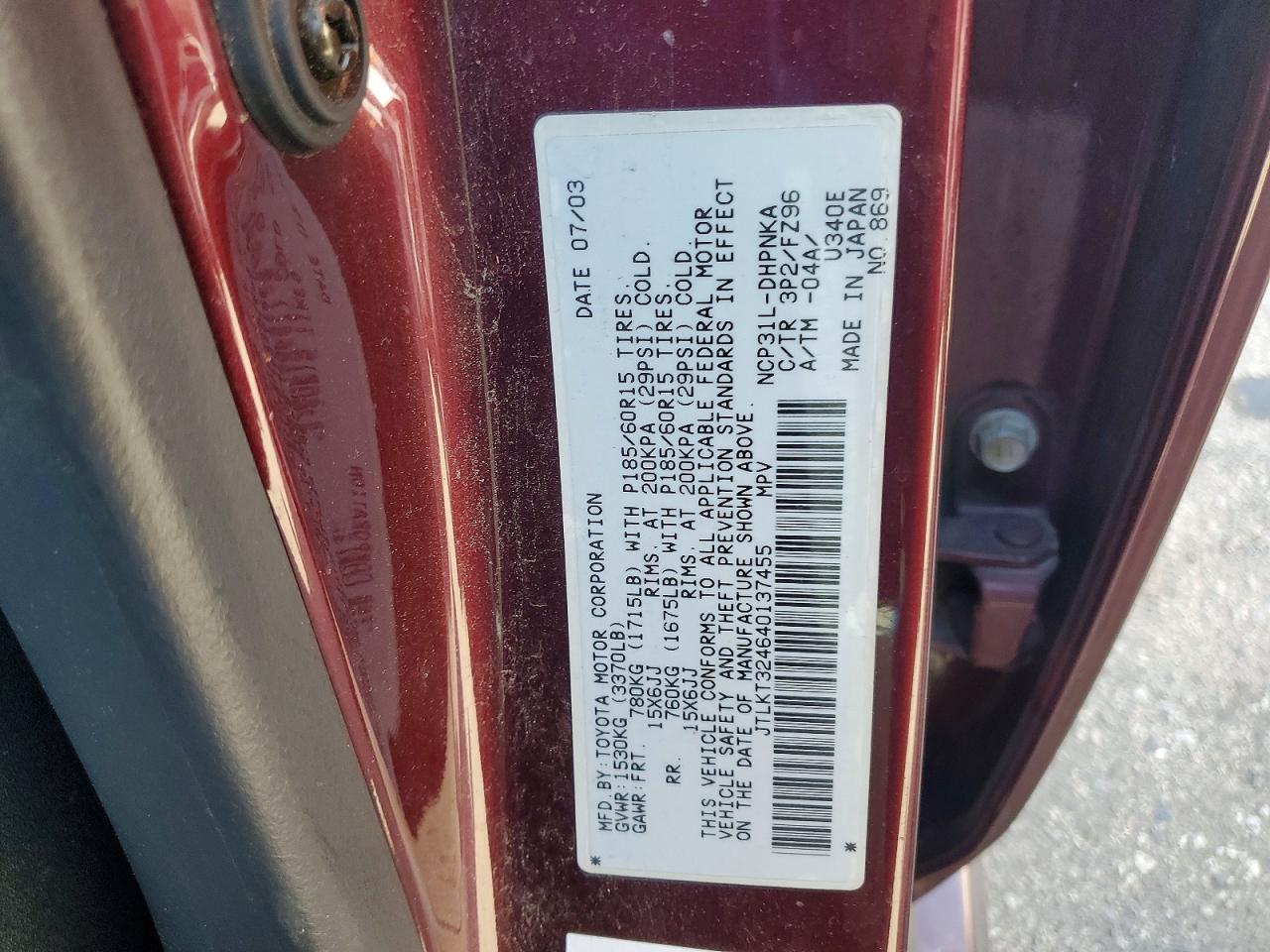 2004 Scion Xb Base