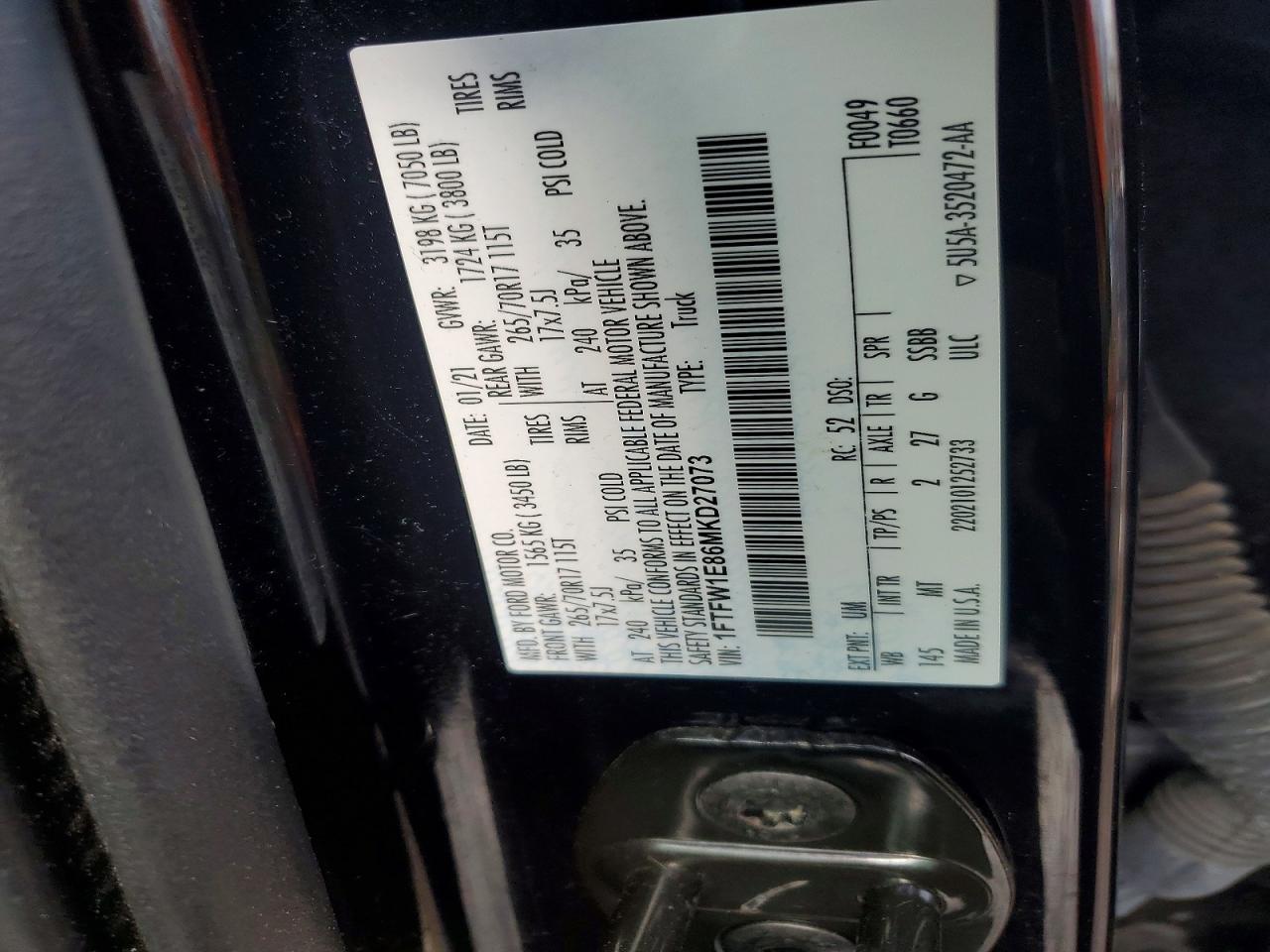2021 Ford F150 Supercrew