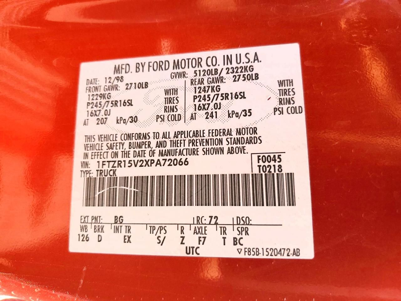 1999 Ford Ranger Super Cab