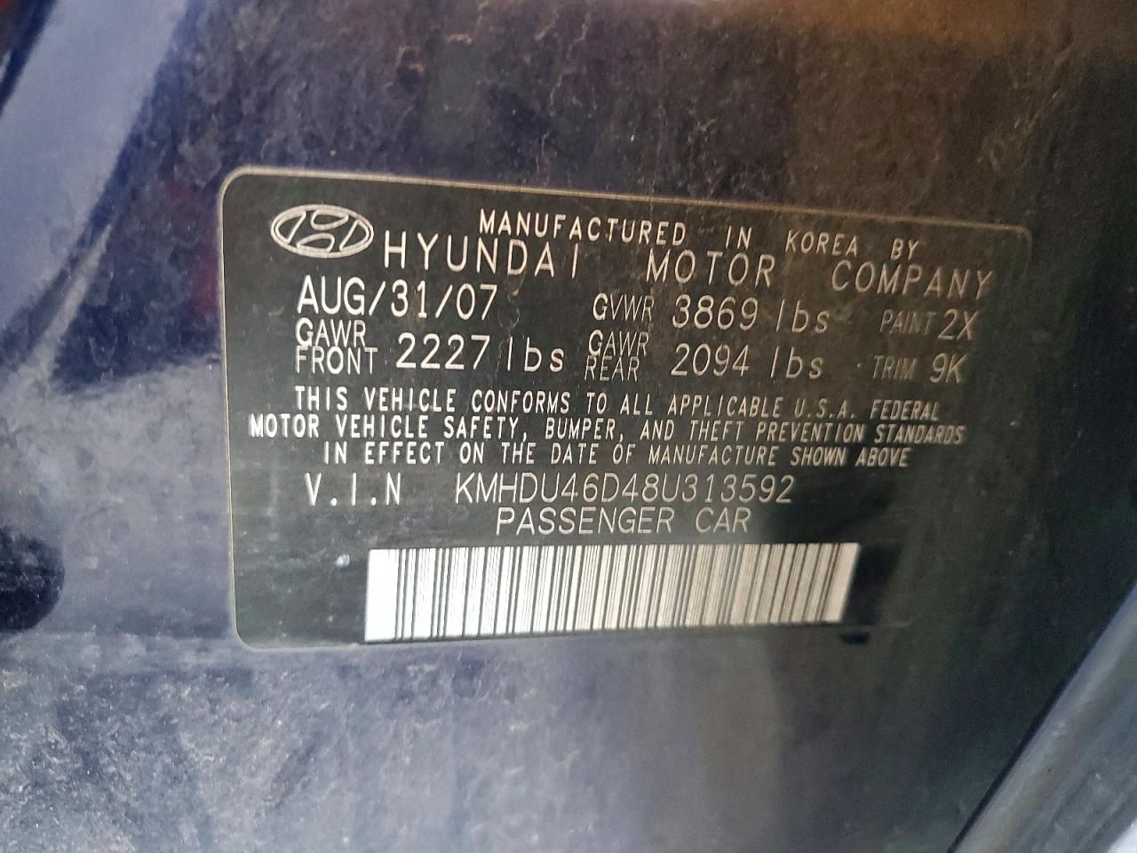 2008 Hyundai Elantra gls