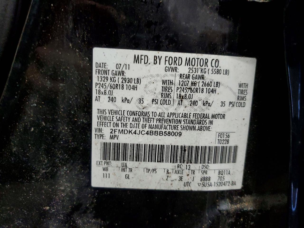 2011 Ford Edge sel