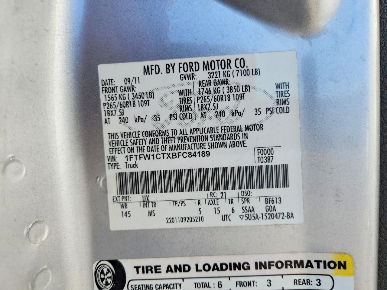 2011 Ford F150 Supercrew