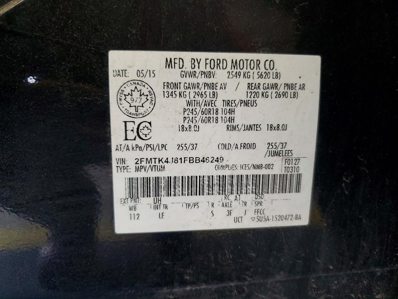 2015 Ford Edge sel