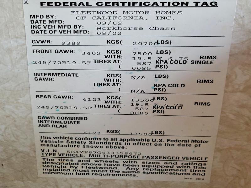 2003 Fleetwood 2003 Flet Bounder-RV