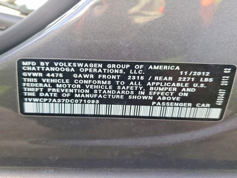 2013 Volkswagen Passat sel