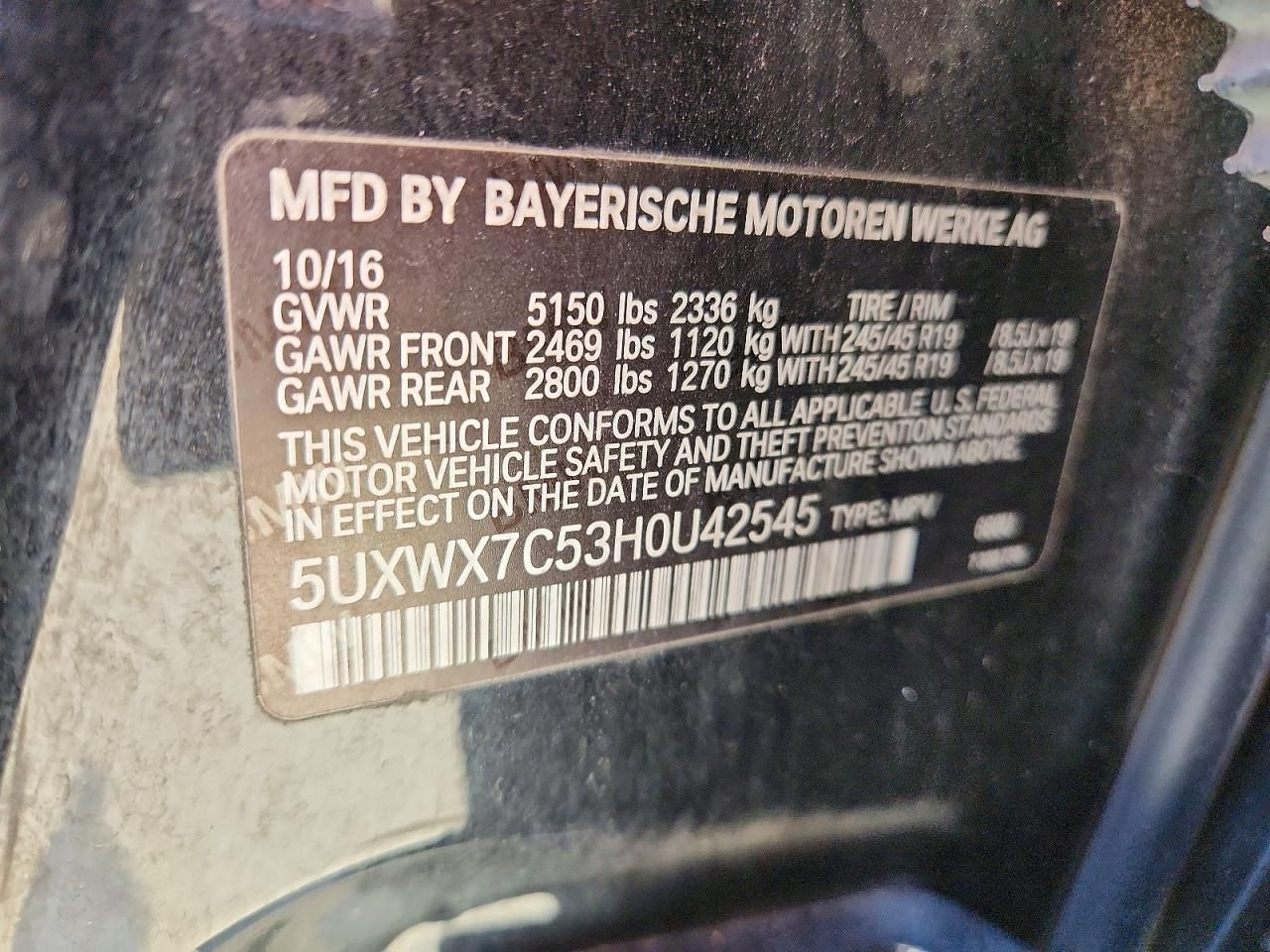 2017 BMW X3 Xdrive35i