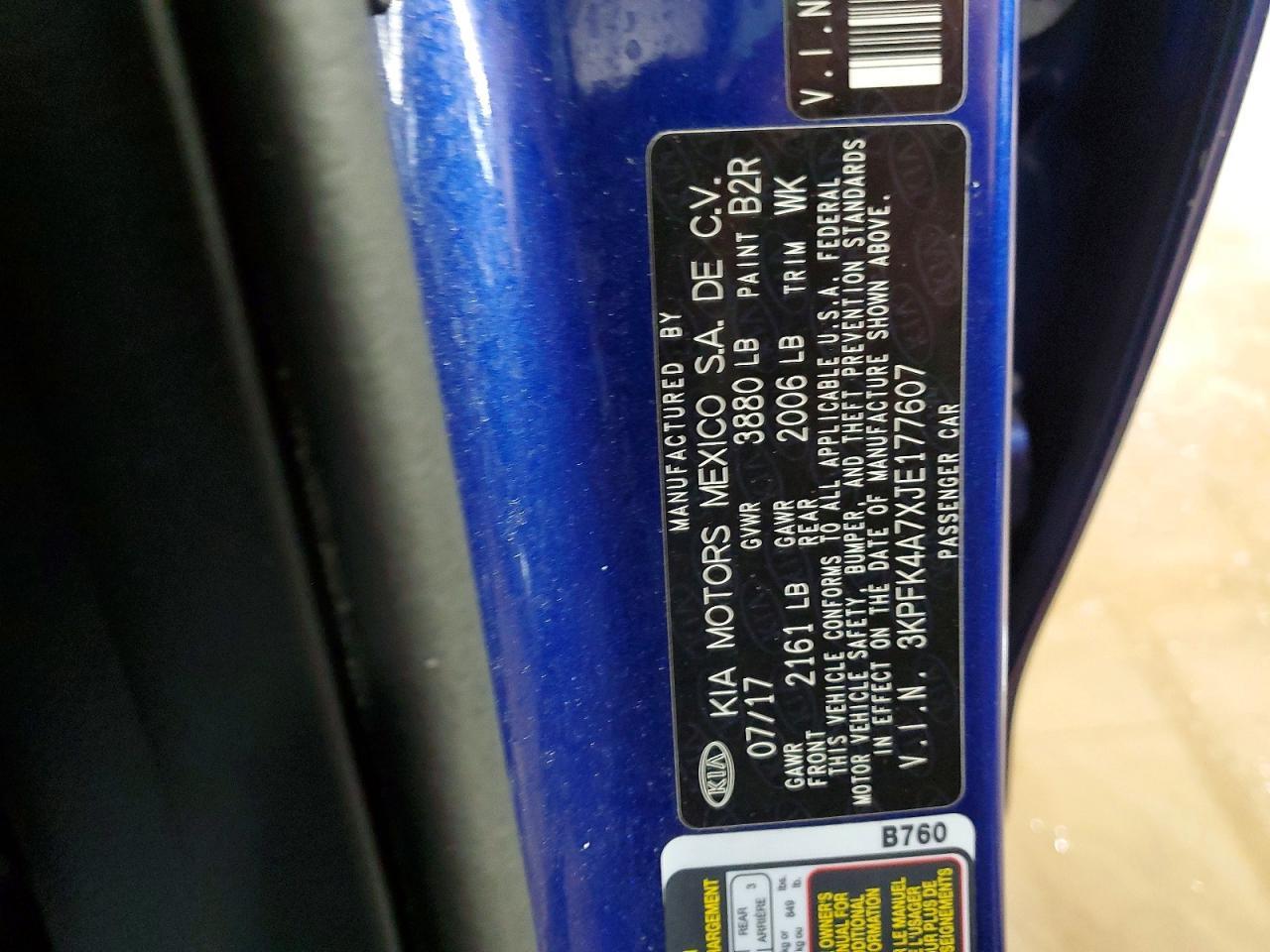 2018 KIA Forte lx