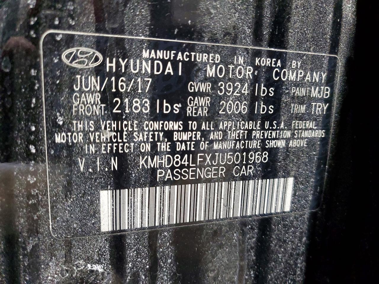 2018 Hyundai Elantra sel