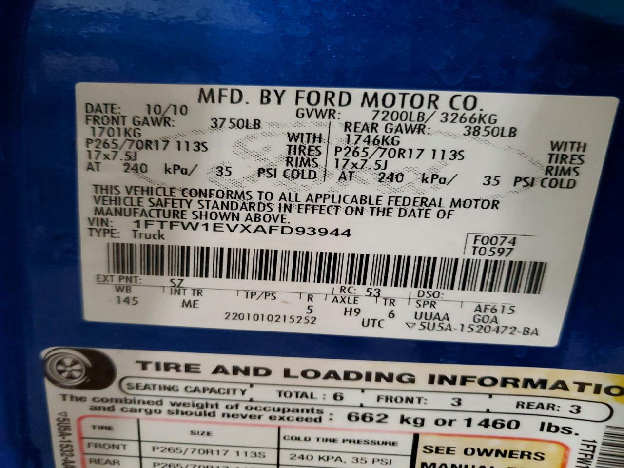 2010 Ford F150 Supercrew