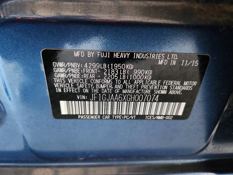 2016 Subaru Impreza