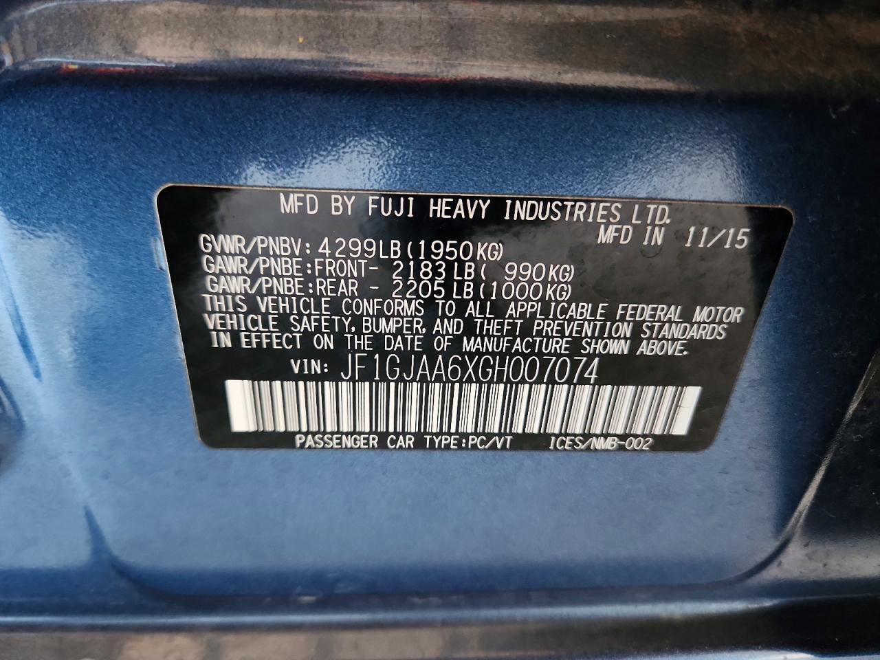 2016 Subaru Impreza
