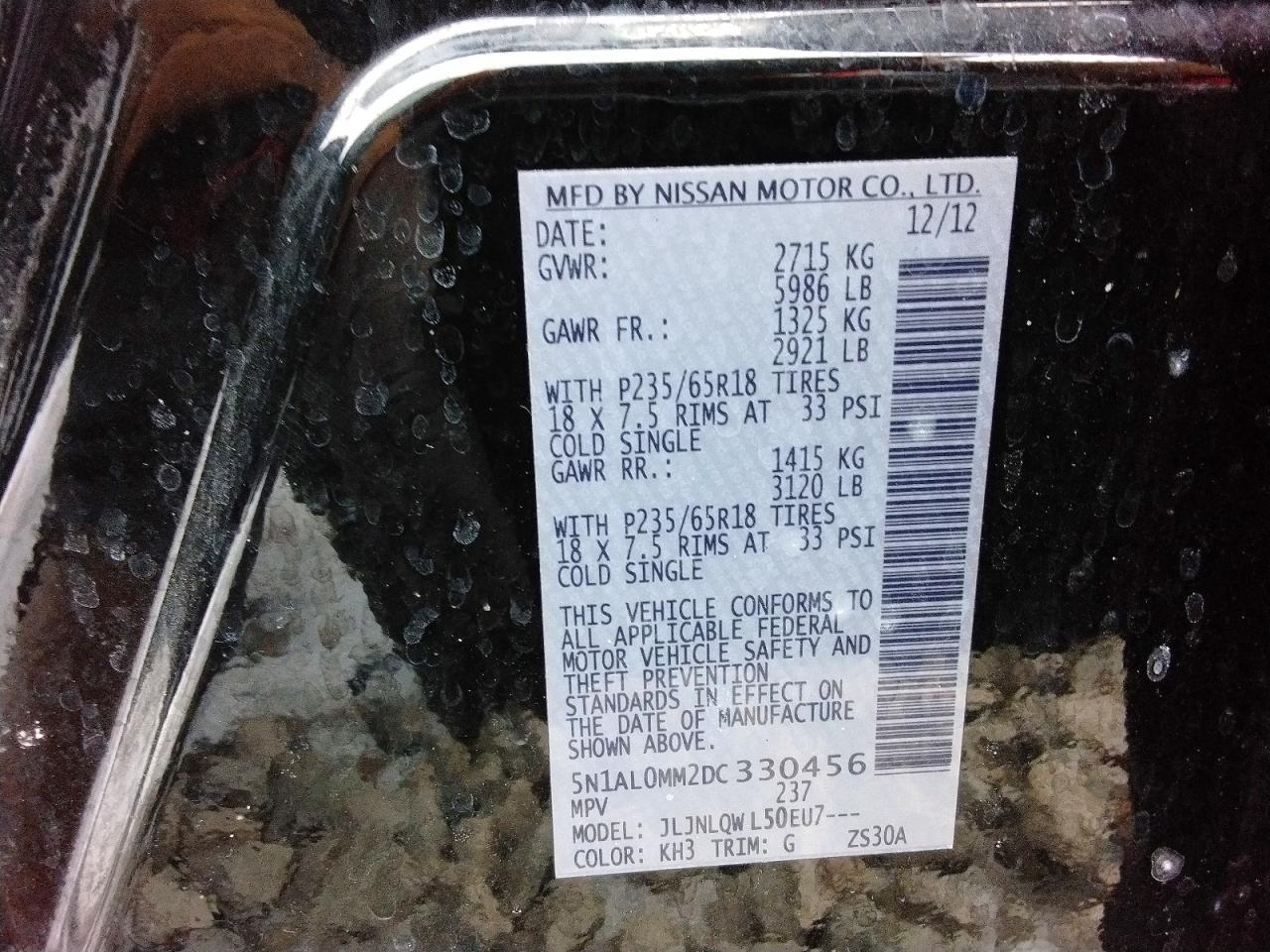 2013 Infinity Jx35