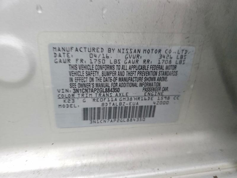 2016 Nissan Versa 1.6 sv