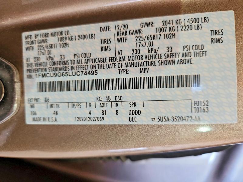 2020 Ford Escape se