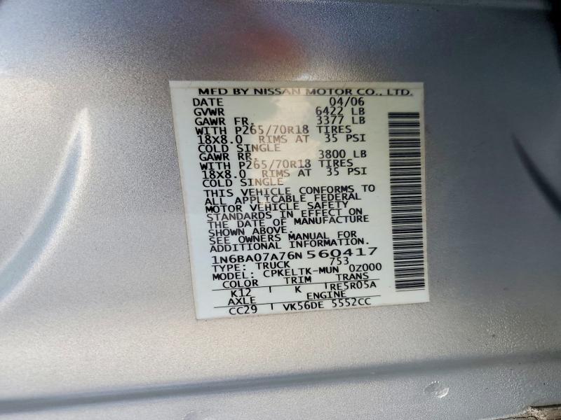 2006 Nissan Titan XE FFV