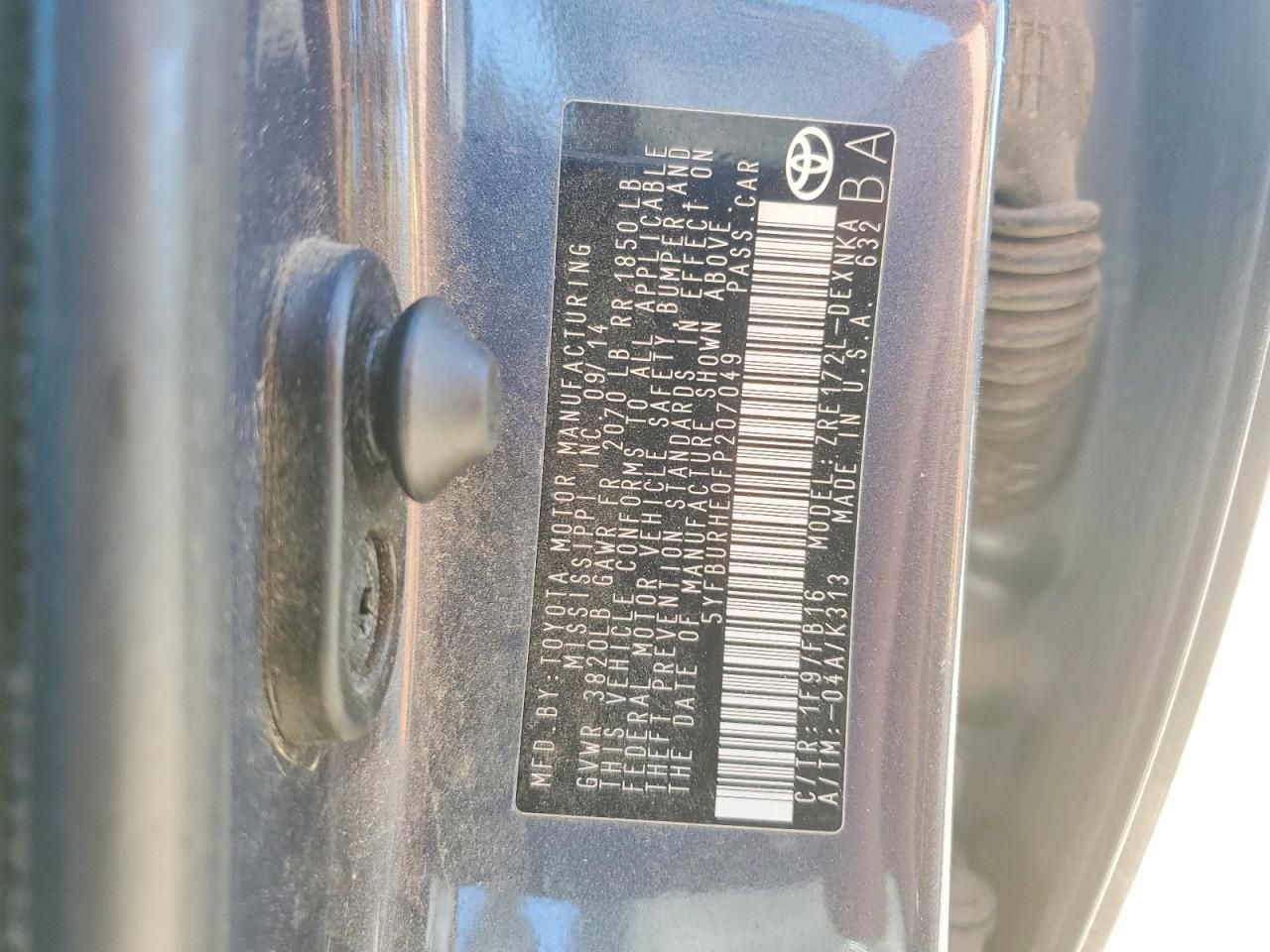 2015 Toyota Corolla l