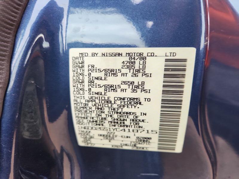 2000 Nissan Frontier King cab xe