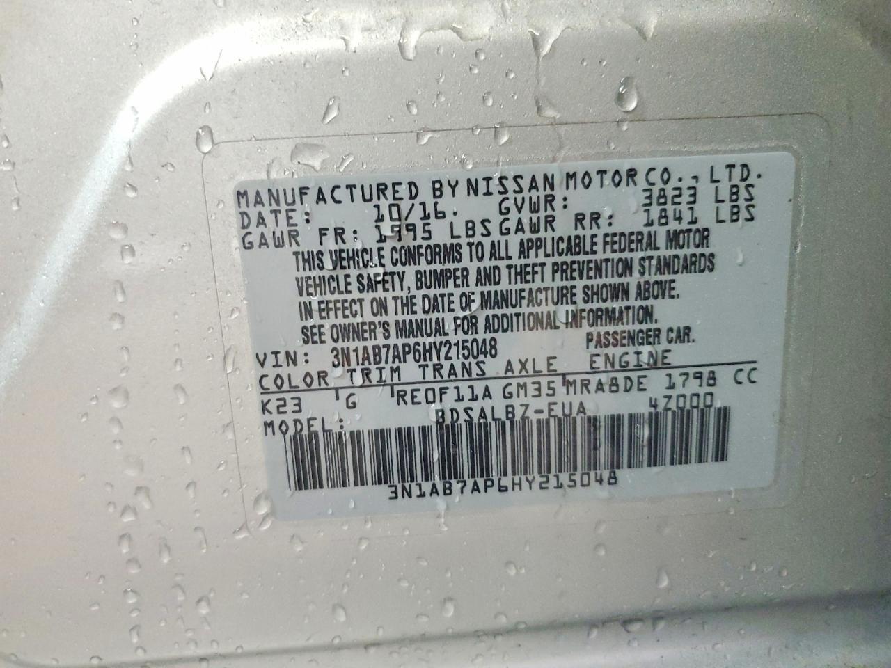 2017 Nissan Sentra s