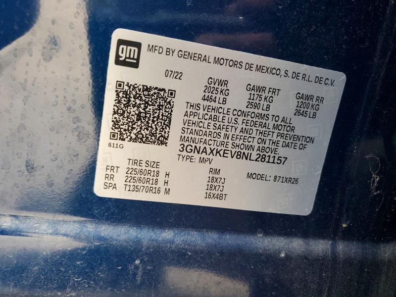 2022 Chevrolet Equinox lt