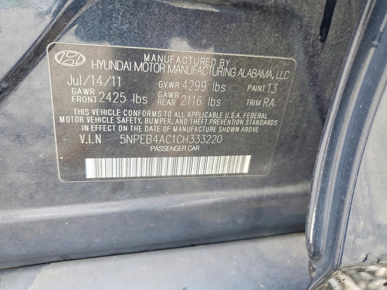 2012 Hyundai Sonata gls