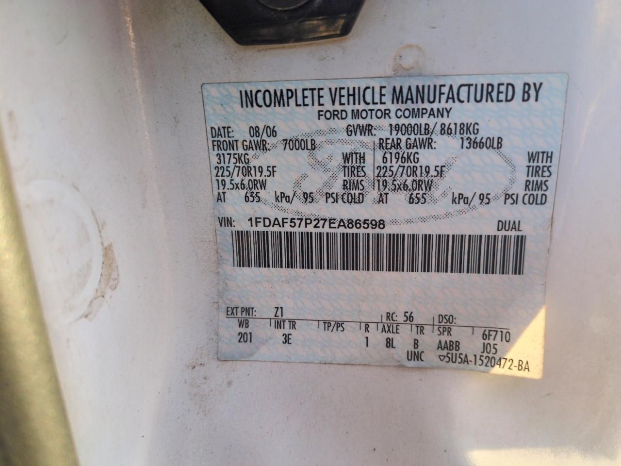 2007 Ford F550 Super Duty BOX Truck