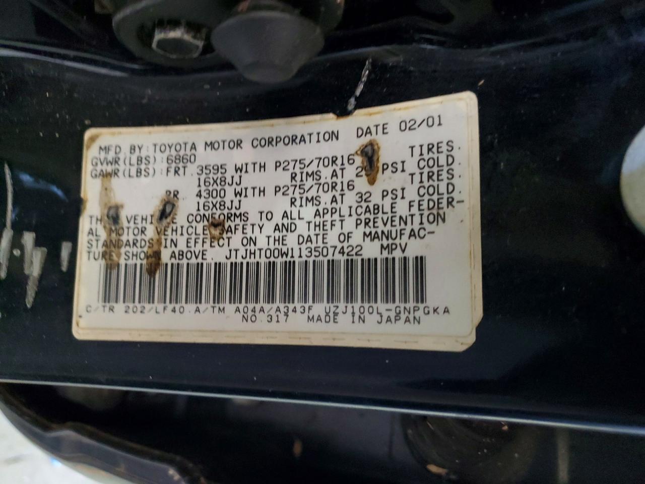 2001 Lexus Lx 470