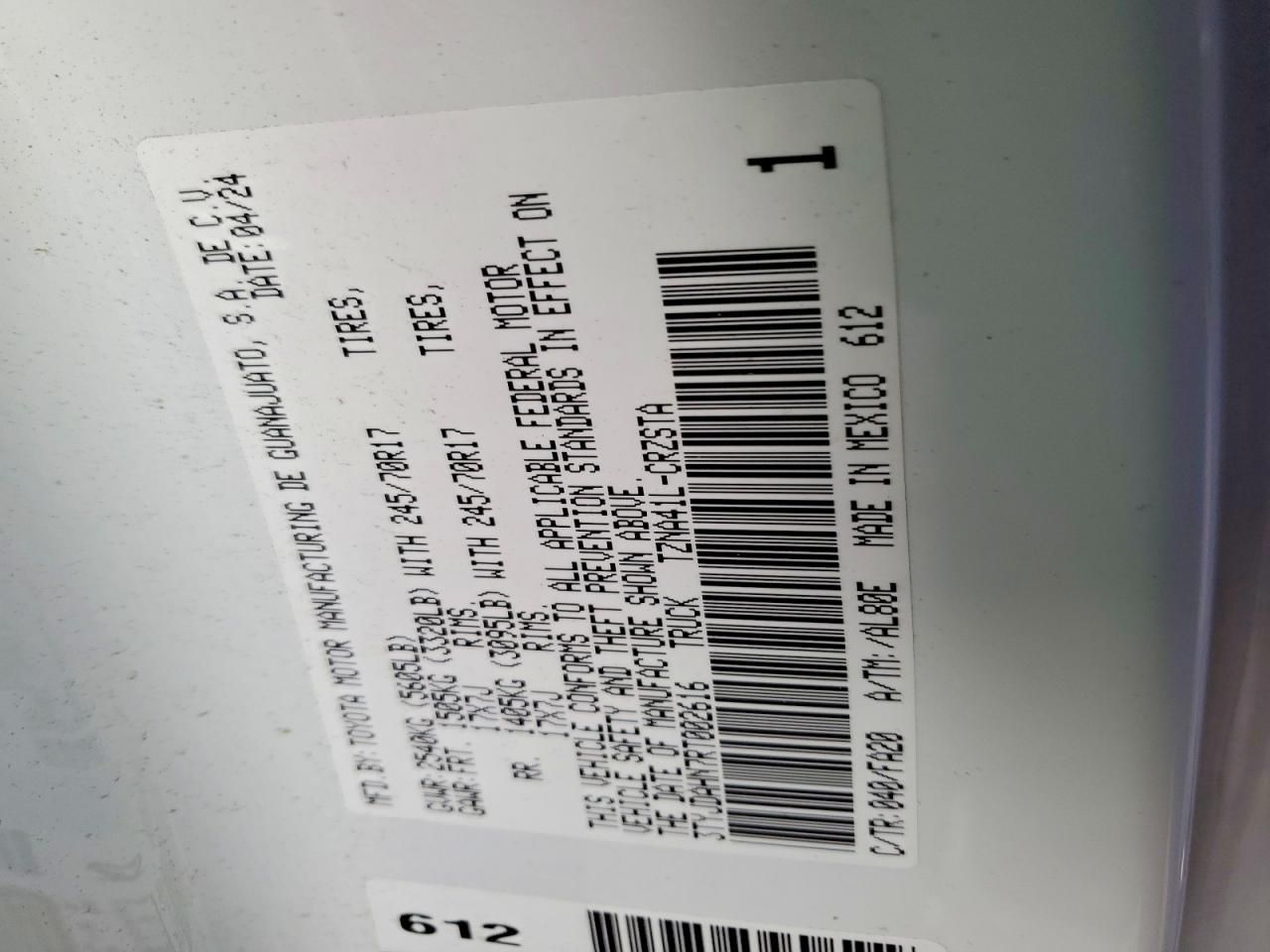 2024 Toyota Tacoma Xtracab