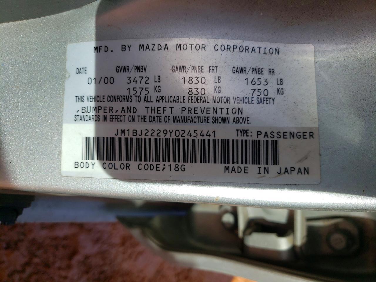 2000 Mazda Protege dx