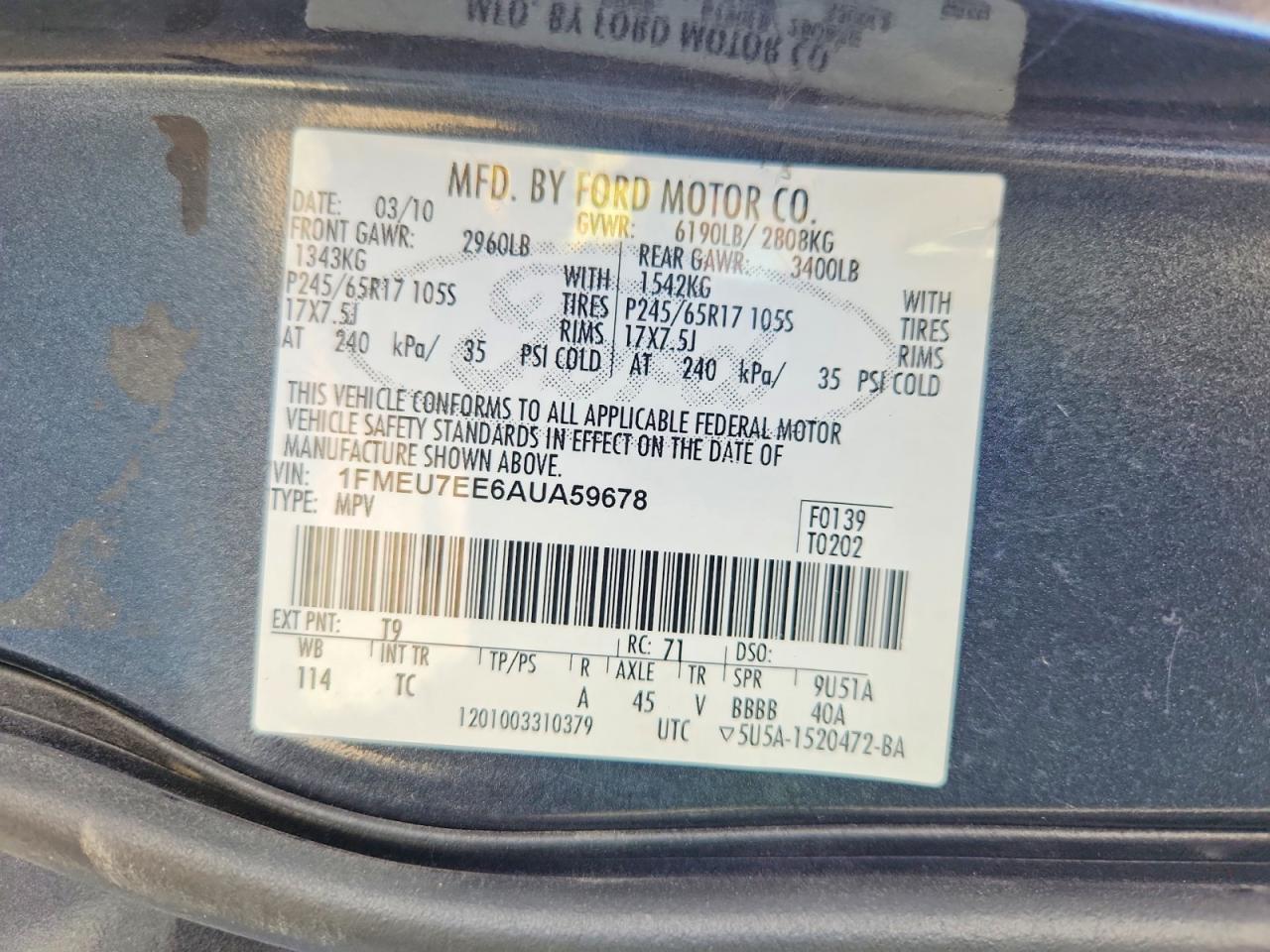 2010 Ford Explorer Eddie Bauer