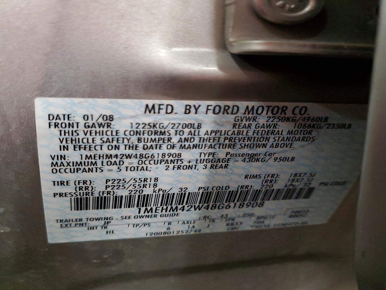 2008 Mercury Sable Premier