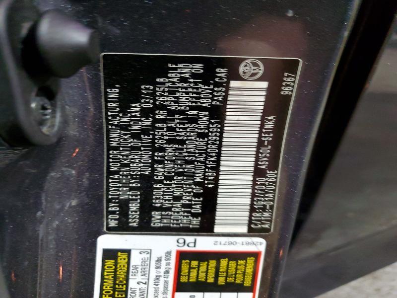 2013 Toyota Camry le