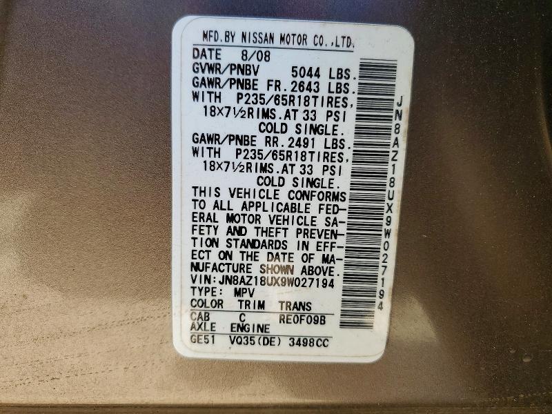 2009 Nissan Murano s