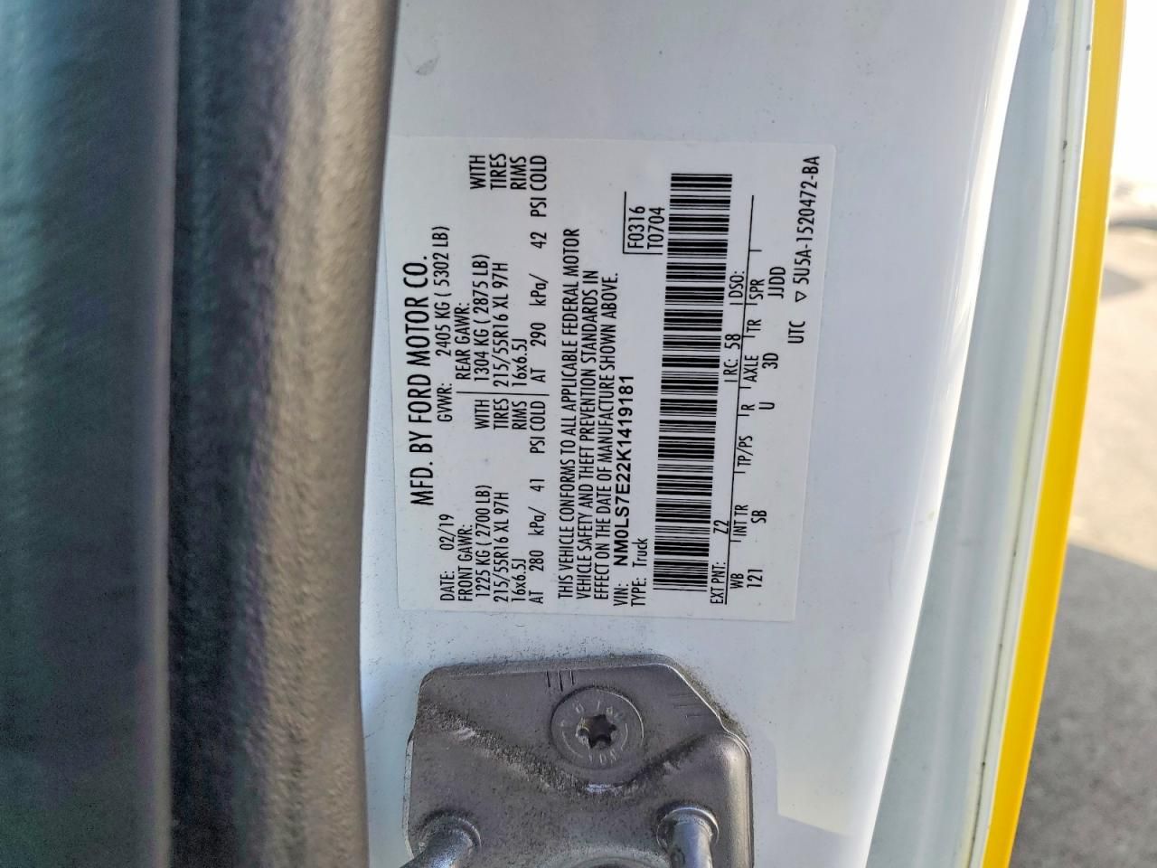 2019 Ford Transit Connect XL