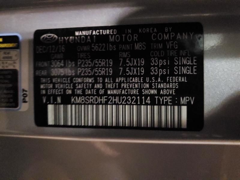 2017 Hyundai Santa fe se Ultimate