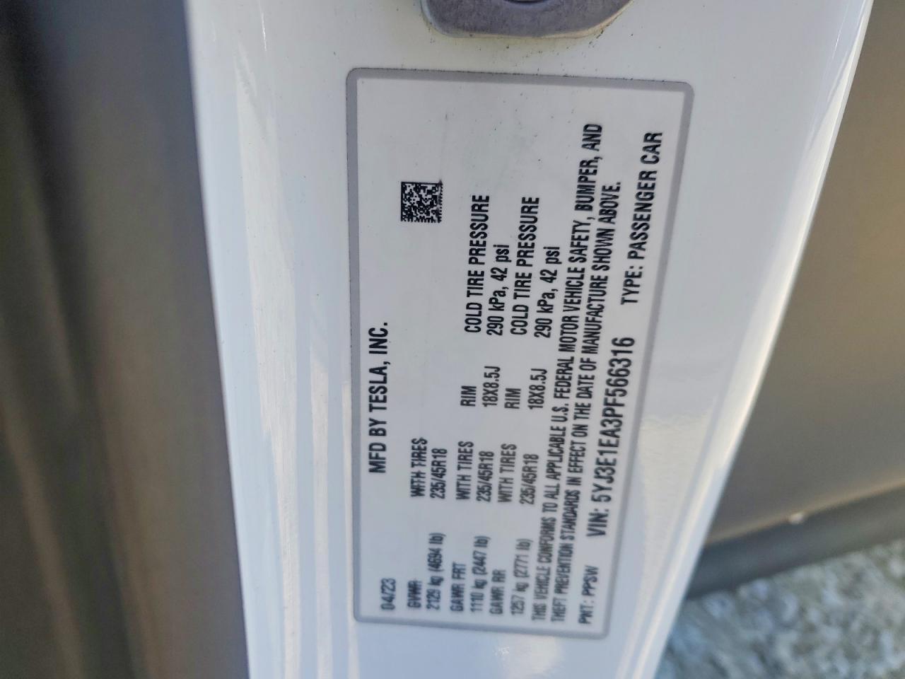 2023 Tesla Model 3