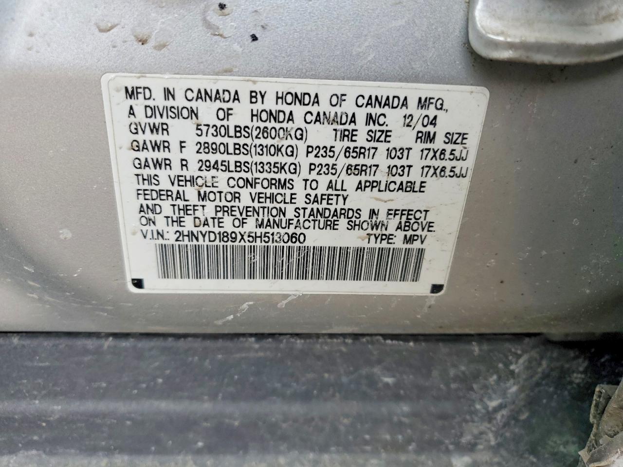 2005 Acura Mdx Touring